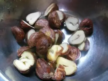 Make Chestnut red meat step 1