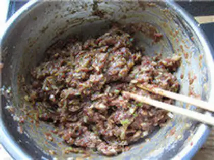 Make Dragon well tea and beef dumplings step 11