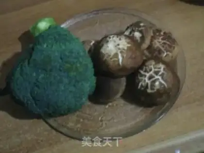 Make Fry mushrooms and broccoli step 0