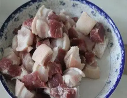 Make Potato red meat step 1
