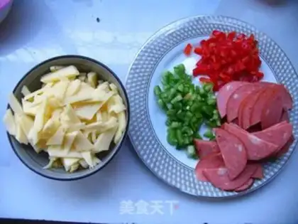 Make Potato garden pizza step 2
