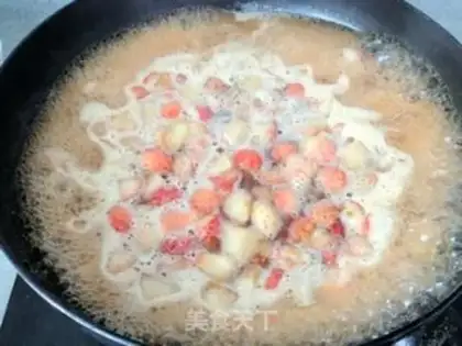 Make Red sugar strawberry rice pudding step 7