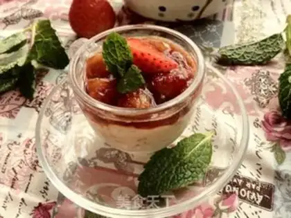 Make Red sugar strawberry rice pudding step 9