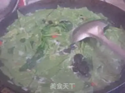 Make Chicken soup spinach noodles step 8