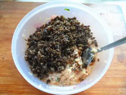Make Tofu meatball step 1