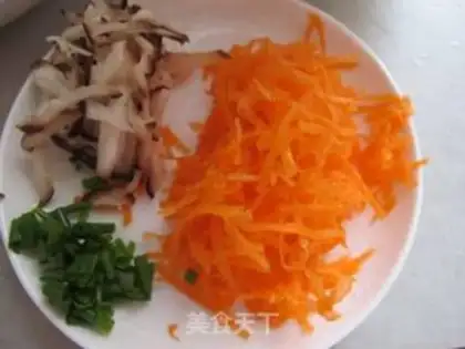 Make Vegetable fried fans step 1