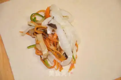 Make Spring roll step 8