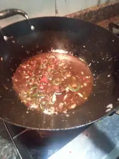 Make Sour spicy back in the pan step 6
