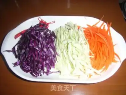 Make Three color salad step 1
