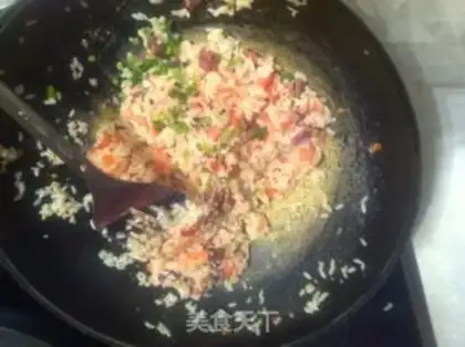 Make Tomato egg fried rice step 7