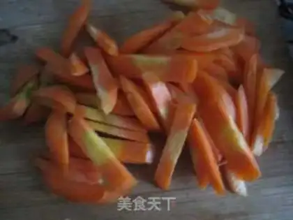 Make Carrot. Dry tofu step 1
