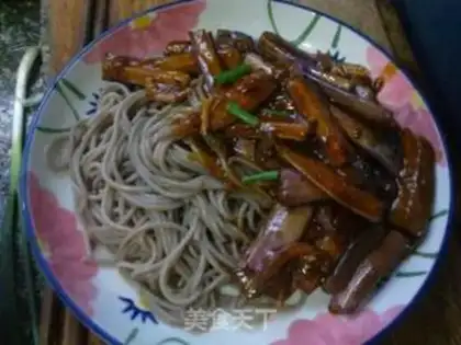 Make Soup and eggplant noodles step 6