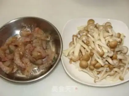 Make Crab mushrooms and shrimp step 0