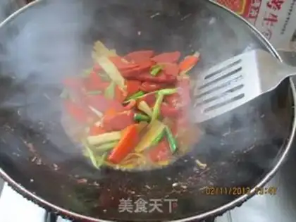 Make Garlic fried sausage step 2