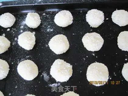 Make Milk and egg white cocoon ball step 10