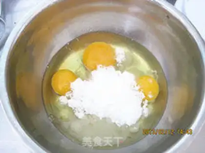 Make Orange sponge cake step 3