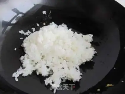 Make Pumpkin ham and egg fried rice step 5
