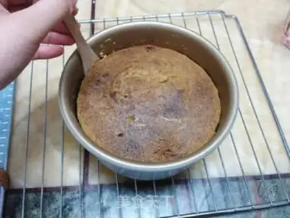 Make Caramel apple flip cake step 16