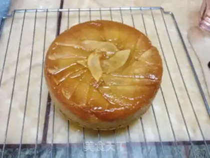 Make Caramel apple flip cake step 17