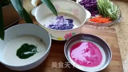 Make Colored vegetable burrito step 3