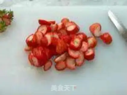 Make Strawberry ice step 1