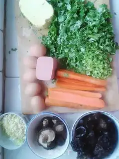 Make Five-colour dumplings step 1