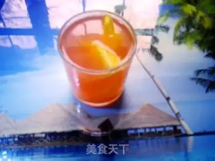 Make Fresh orange red honey juice step 5