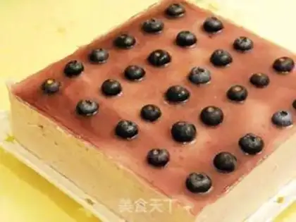 Make Blueberry mousse cake step 23