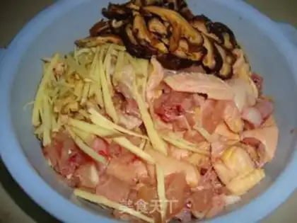 Make Tea and mushroom steam chicken step 2