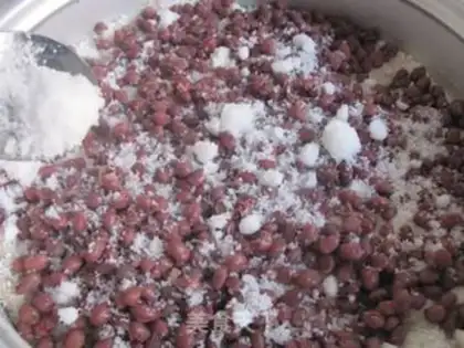 Make Double red bean cake step 7