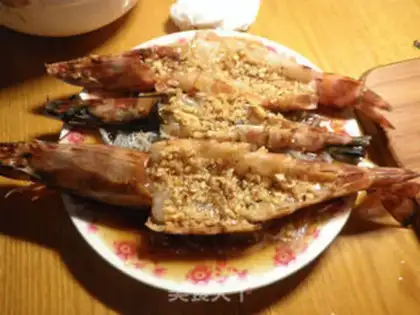 Make Garlic on the back shrimp step 2