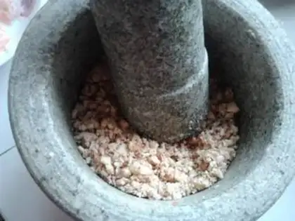 Make Potato peanut congee step 0