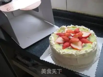 Make Strawberry birthday cake step 9