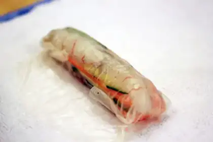 Make Shrimp crystal rolls step 8