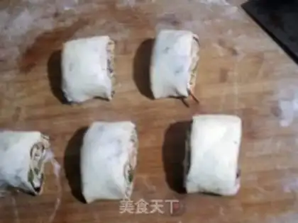 Make Red date rolls step 6