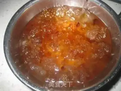 Make Milk peach gel eggs step 0