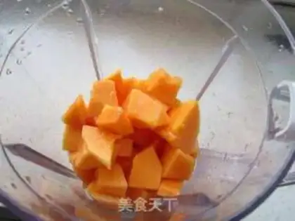 Make A papaya milkshake step 3