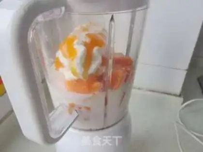 Make A papaya milkshake step 6