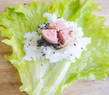 Make Olive ham and rice step 7