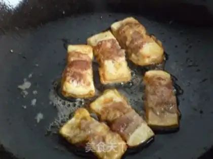 Make Plum fried tofu step 16