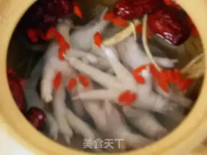 Make Chicken foot apricot mushroom step 5