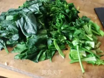 Make Garlic spinach step 0
