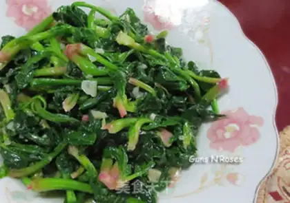 Make Garlic spinach step 3