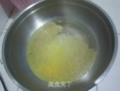 Make Apple corn egg porridge step 1