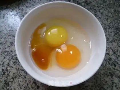 Make Snow cream and duck eggs step 0