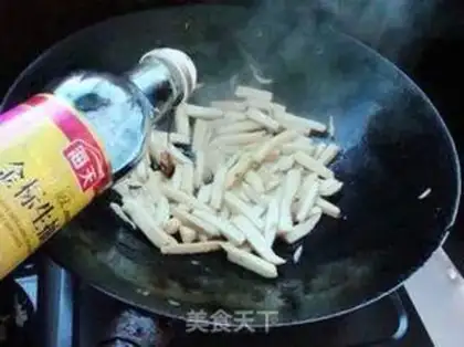 Make Twin pepper fried abalone mushrooms step 4
