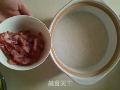 Make Sausage rice step 0