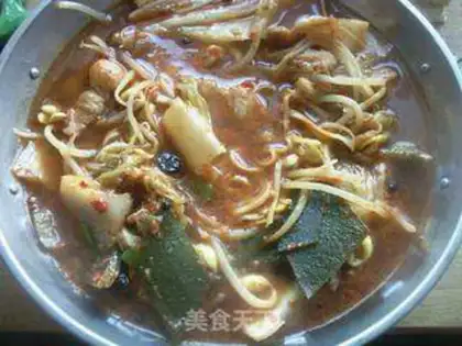Make Korean Army hotpot step 17