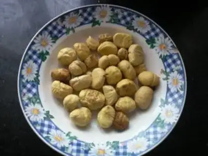 Make Corn plate chestnuts step 1