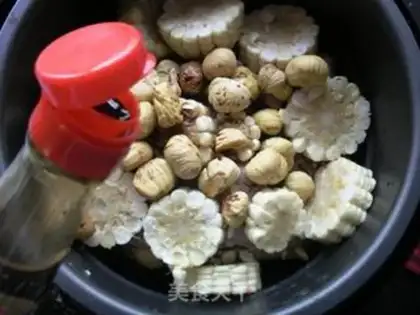 Make Corn plate chestnuts step 4